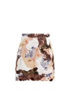 Matchesfashion.com Ashish - Patchwork Effect Sequinned Mini Skirt - Womens - Brown Multi