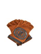 Gucci Suede And Leather Fingerless Gloves