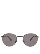 Matchesfashion.com Mykita - Jonte Round Frame Metal Sunglasses - Mens - Black