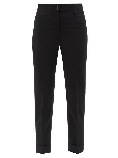 Givenchy - High-rise Wool-blend Straight-leg Trousers - Womens - Black