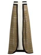 Zeus + Dione Lotus Geometric-jacquard Panelled Silk Skirt