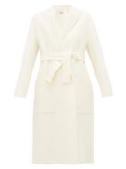 Matchesfashion.com Loewe - Colombo Wool Blend Wrap Coat - Womens - Ivory