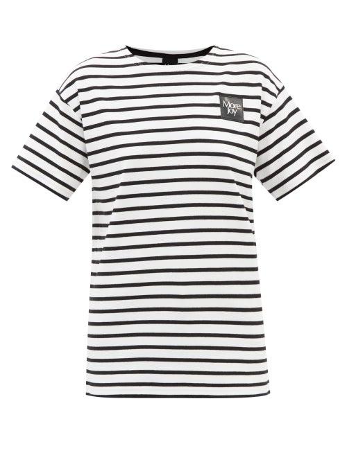More Joy By Christopher Kane - Breton-striped Cotton-jersey T-shirt - Womens - Black