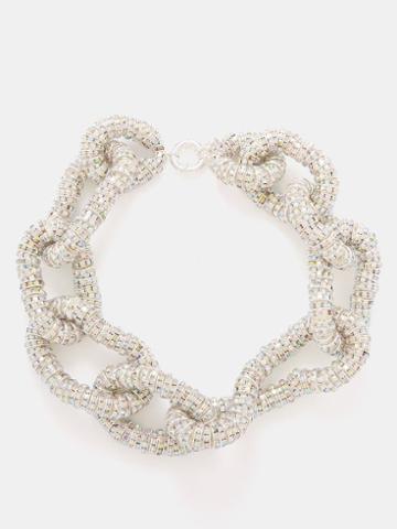 Pearl Octopuss.y - Diamond Tire Necklace - Womens - Silver