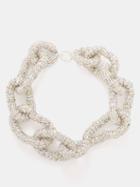 Pearl Octopuss.y - Diamond Tire Necklace - Womens - Silver