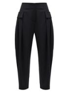 Matchesfashion.com Stella Mccartney - High-rise Pleated Wool-blend Tapered Trousers - Womens - Black