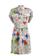 Matchesfashion.com Chufy - Soufiane V Neck Tie Waist Shirtdress - Womens - White Multi