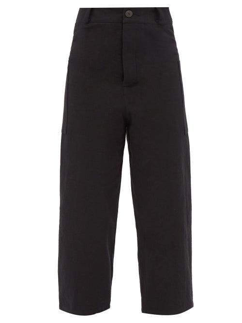 Matchesfashion.com Toogood - The Conductor Cotton-blend Cropped Trousers - Womens - Black