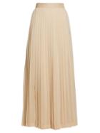 Matchesfashion.com The Row - Lawrence Pleated Crepe Skirt - Womens - Beige