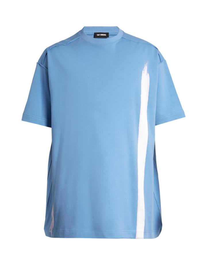 Raf Simons Oversized Bleach-print Cotton T-shirt