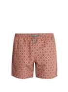 Matchesfashion.com Stella Mccartney - Mosaic Print Swim Shorts - Mens - Light Pink