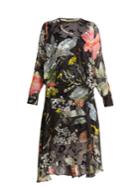 Preen By Thornton Bregazzi Hayley Floral-print Silk-devor Dress
