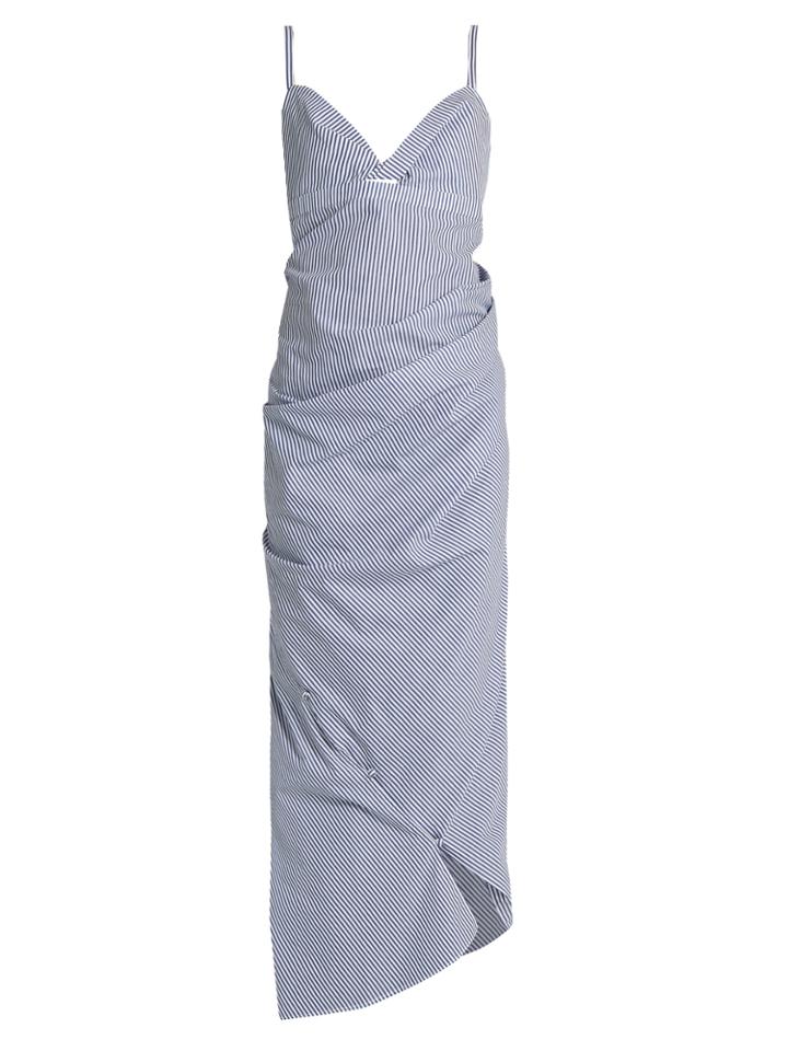 Rosie Assoulin Ravel Rouser Striped Cotton Tunic Top