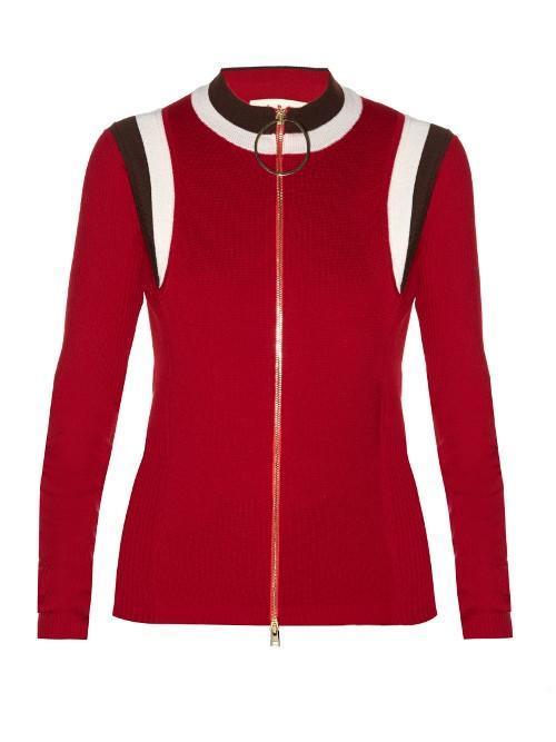 Marni Zip-through Ribbed-knit Track Top