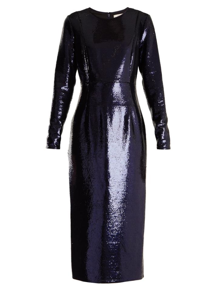 Diane Von Furstenberg Round-neck Sequin-embellished Dress