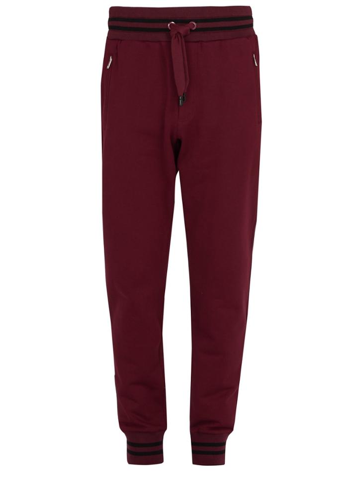 Dolce & Gabbana Striped-trim Cotton-jersey Track Pants