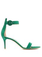 Matchesfashion.com Gianvito Rossi - Portofino 70 Suede Sandals - Womens - Dark Green