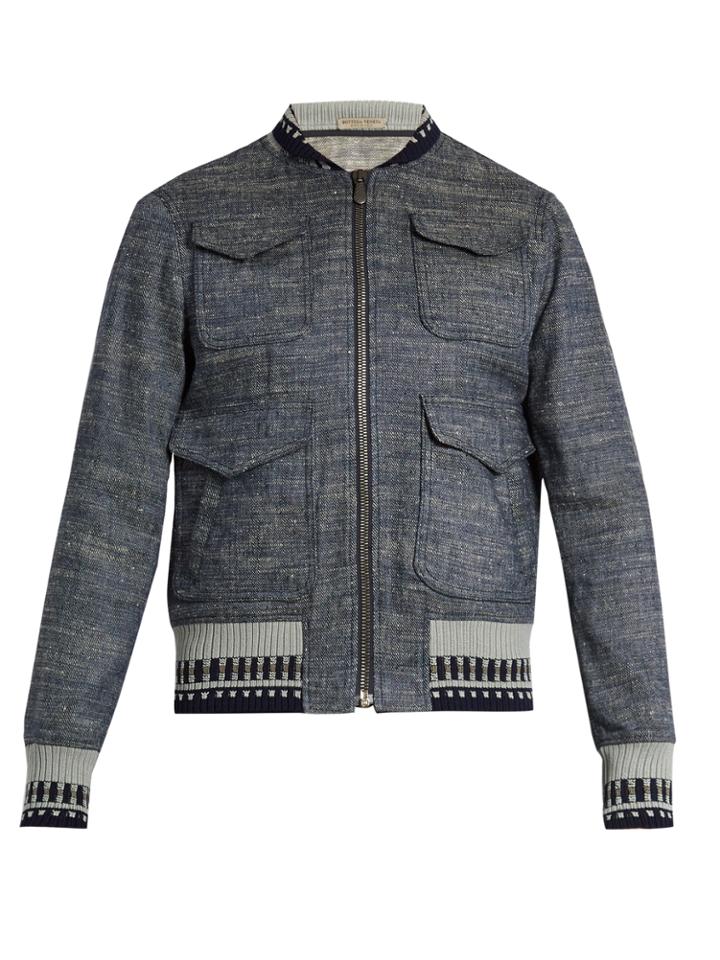Bottega Veneta Contrast-trim Chambray Jacket