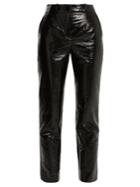 Lanvin High-rise Slim-leg Faux-leather Trousers