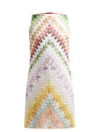 Matchesfashion.com Missoni - Chevron Crochet Mini Dress - Womens - White Multi