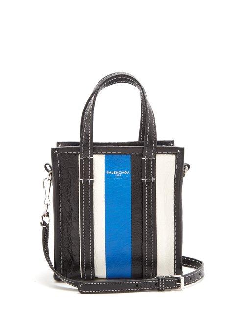 Matchesfashion.com Balenciaga - Bazar Shopper Xxs - Womens - Black Stripe