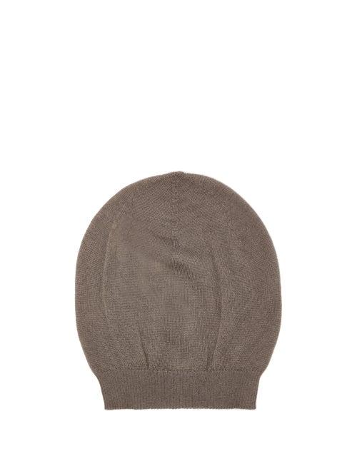 Matchesfashion.com Rick Owens - Ribbed-edge Cashmere Beanie Hat - Womens - Grey