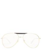 Matchesfashion.com Gucci - Aviator Metal Glasses - Womens - Gold
