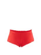 Carine Gilson - Lace-trim Silk-satin Pyjama Shorts - Womens - Red