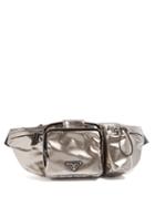 Matchesfashion.com Prada - Metallic Nylon Belt Bag - Mens - Silver