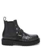 Matchesfashion.com Valentino Garavani - Flowersity-print Leather Chelsea Boots - Mens - Black White
