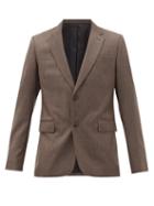 Matchesfashion.com Ami - Single-breasted Wool-fresco Suit Jacket - Mens - Light Brown