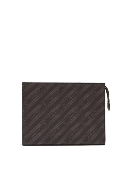 Matchesfashion.com Givenchy - Logo-print Canvas Pouch - Mens - Black