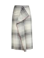 Matchesfashion.com Roland Mouret - Casha Wool Crepe Skirt - Womens - Black White