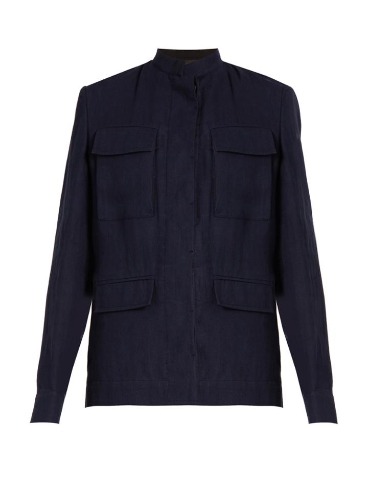 Haider Ackermann Agrippina Single-breasted Linen Jacket
