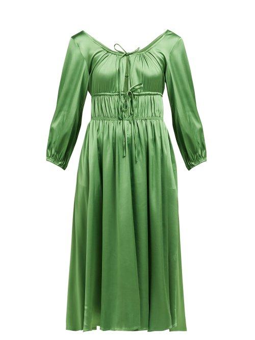 Matchesfashion.com Cult Gaia - Winonah Satin Dress - Womens - Green