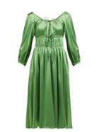Matchesfashion.com Cult Gaia - Winonah Satin Dress - Womens - Green