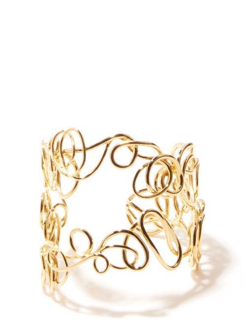 Matchesfashion.com Completedworks - Twisted Gold-plated Recycled Sterling-silver Cuff - Womens - Gold