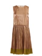 Redvalentino Metallic Pleated Dress