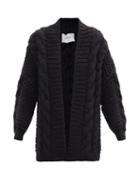 Matchesfashion.com Mr Mittens - Oversized Cable-knit Wool Cardigan - Womens - Black