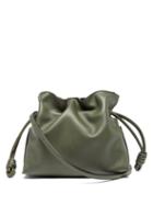 Loewe - Flamenco Mini Leather Clutch Bag - Womens - Khaki