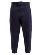 Myar 1980s Italian Marine Tapered-leg Cotton Trousers
