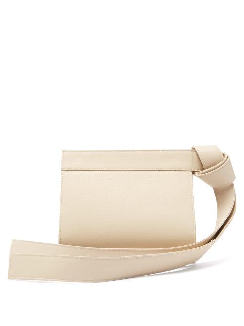 Matchesfashion.com Tsatsas - Tape Xs Grained-leather Clutch Bag - Womens - Ivory