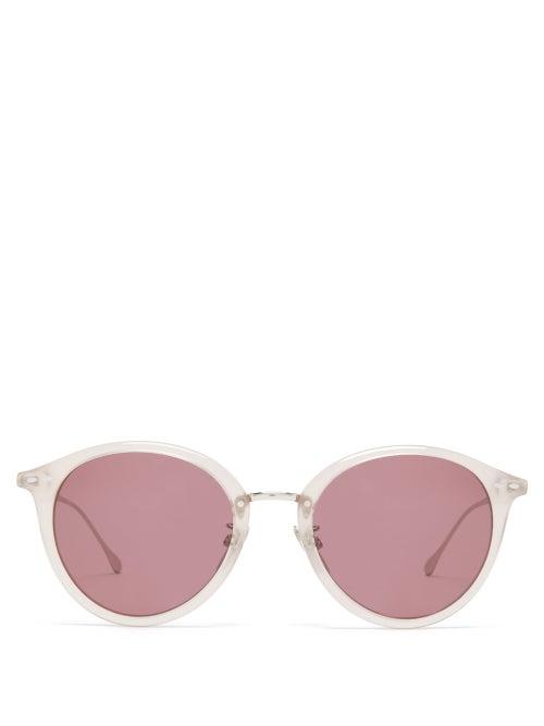 Matchesfashion.com Isabel Marant Eyewear - Windsor Round Acetate Sunglasses - Womens - Nude