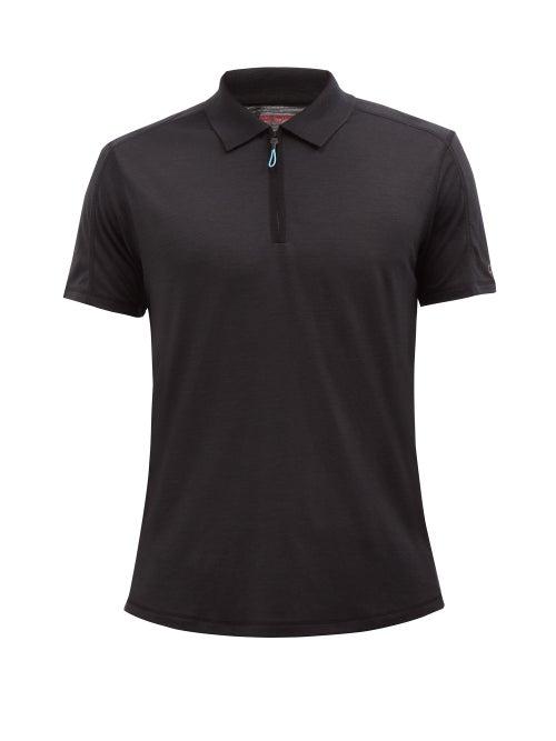 Orlebar Brown - Jarrett Merino-wool Blend Polo Shirt - Mens - Black