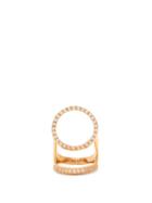 Matchesfashion.com Alan Crocetti - Halo Crystal Embellished Sterling Silver Ring - Womens - Gold
