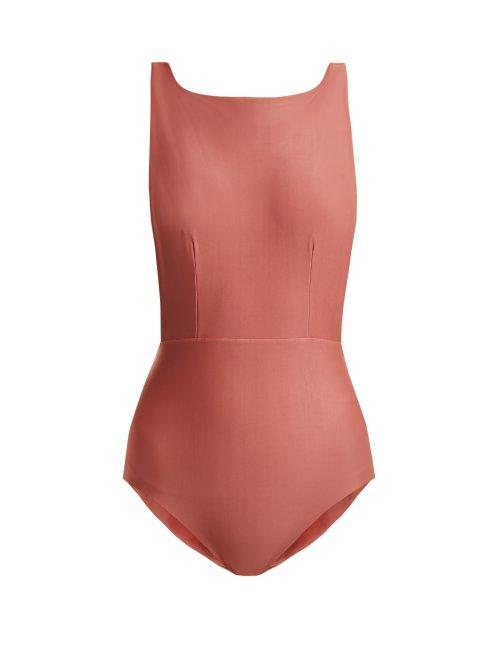 Matchesfashion.com Haight - Boat Neck Swimsuit - Womens - Pink