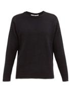 Matchesfashion.com Inis Mein - Channel-ribbed Linen Sweater - Mens - Black