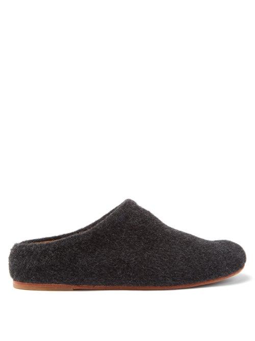 Matchesfashion.com Lauren Manoogian - Mono Alpaca-blend Flats - Womens - Black