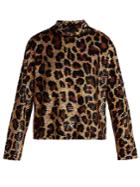 Ashish Leopard-print Sequinned Top