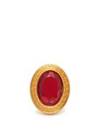 Matchesfashion.com Versace - Crystal Embellished Ring - Womens - Burgundy